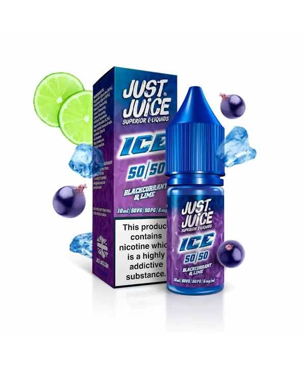 Blackcurrant & Lime Ice 50/50 E-Liquid by Just Jui...